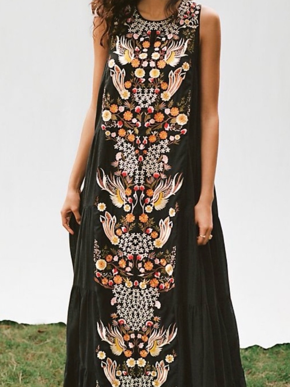Samant Chauhan Jacaranda Embroidered Maxi Dress